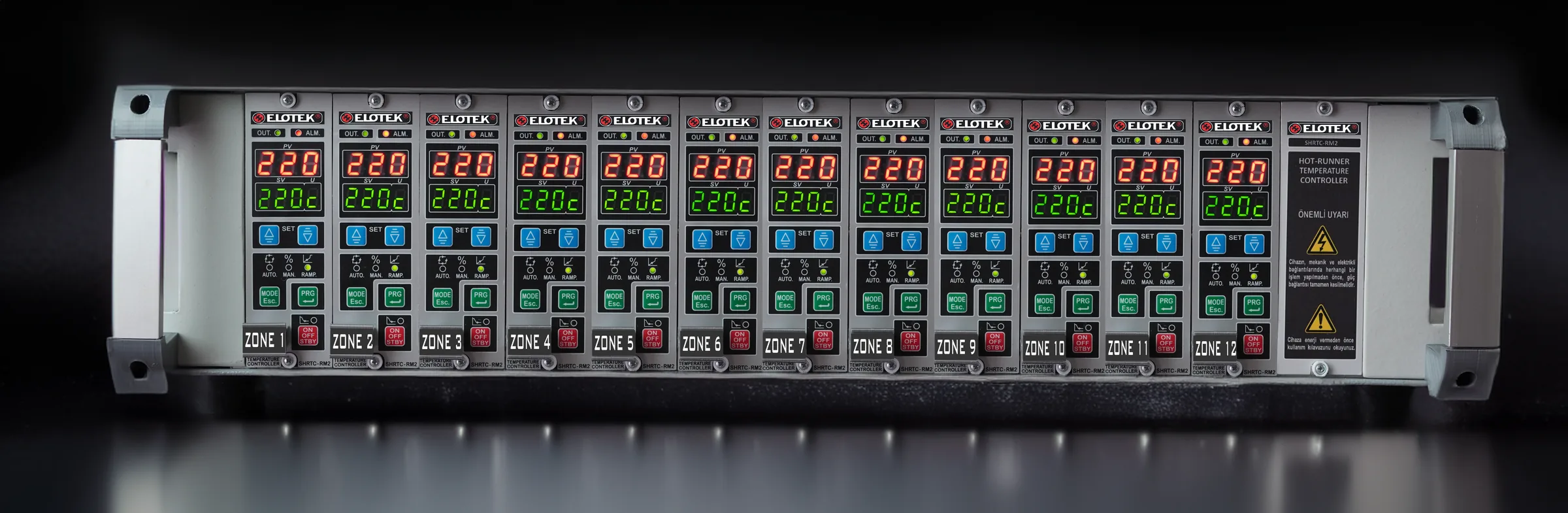 Elotek EHRTC 12 bölgeli sıcak yolluk kontrol cihazı